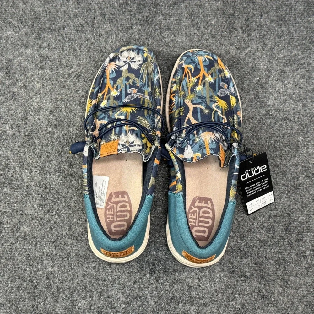 Hey Dude Wally Funk Oasis Shoes Mens 11 Blue Comfort Lightweight Slip On Sneaker - Picture 9 of 15